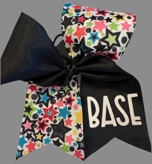 Confetti Stars Cheer Bow