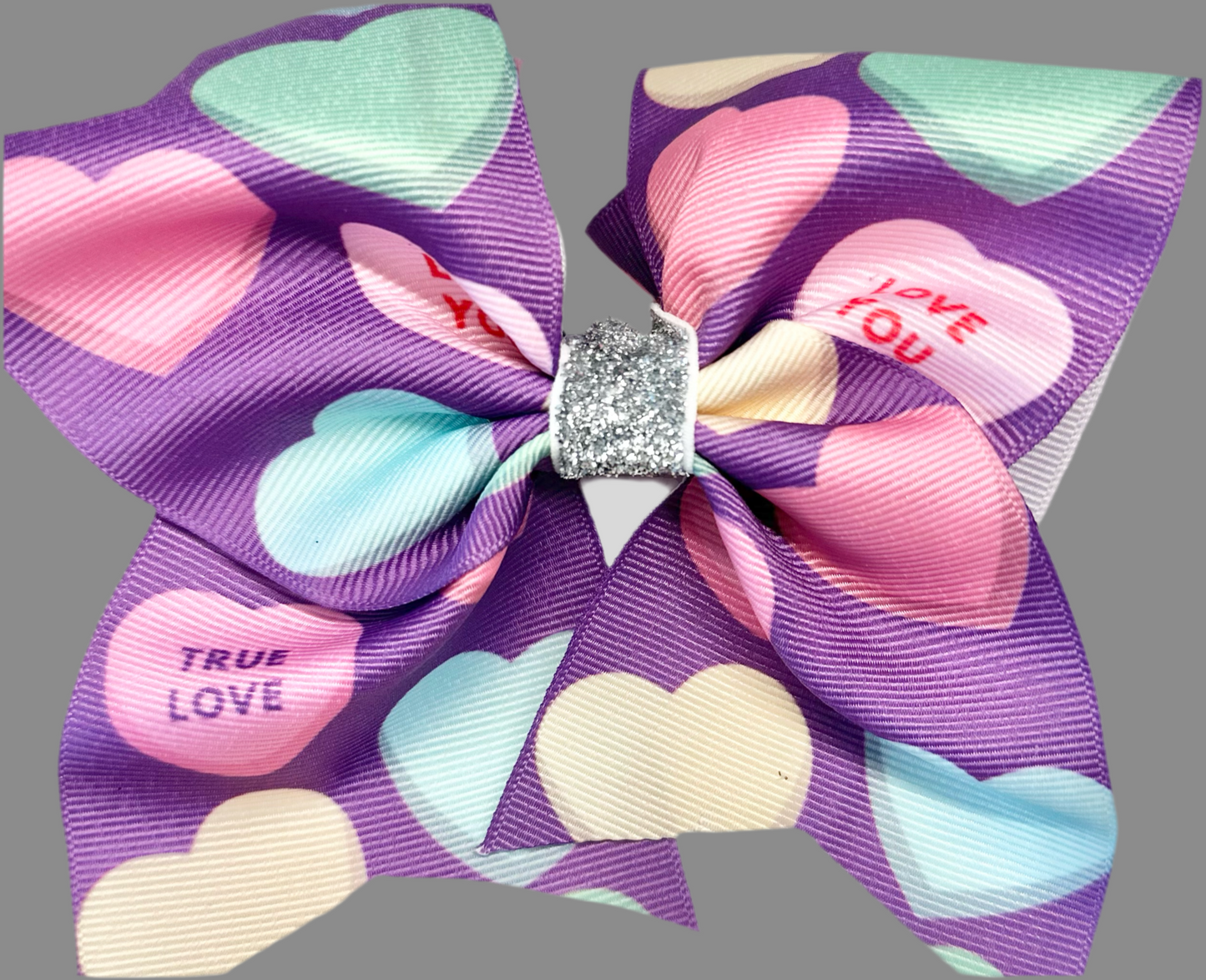 Candy Hearts Valentine’s Day Bow