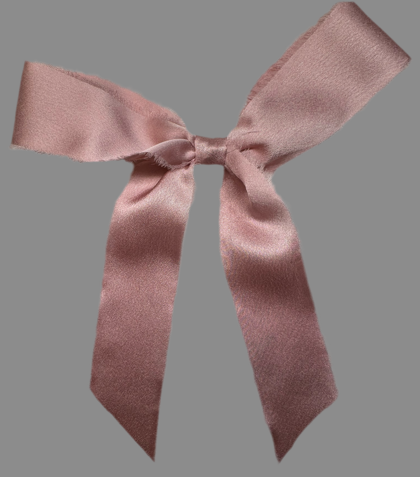 Raw Edge Silk Ribbon Hair Bow-Multiple colors available