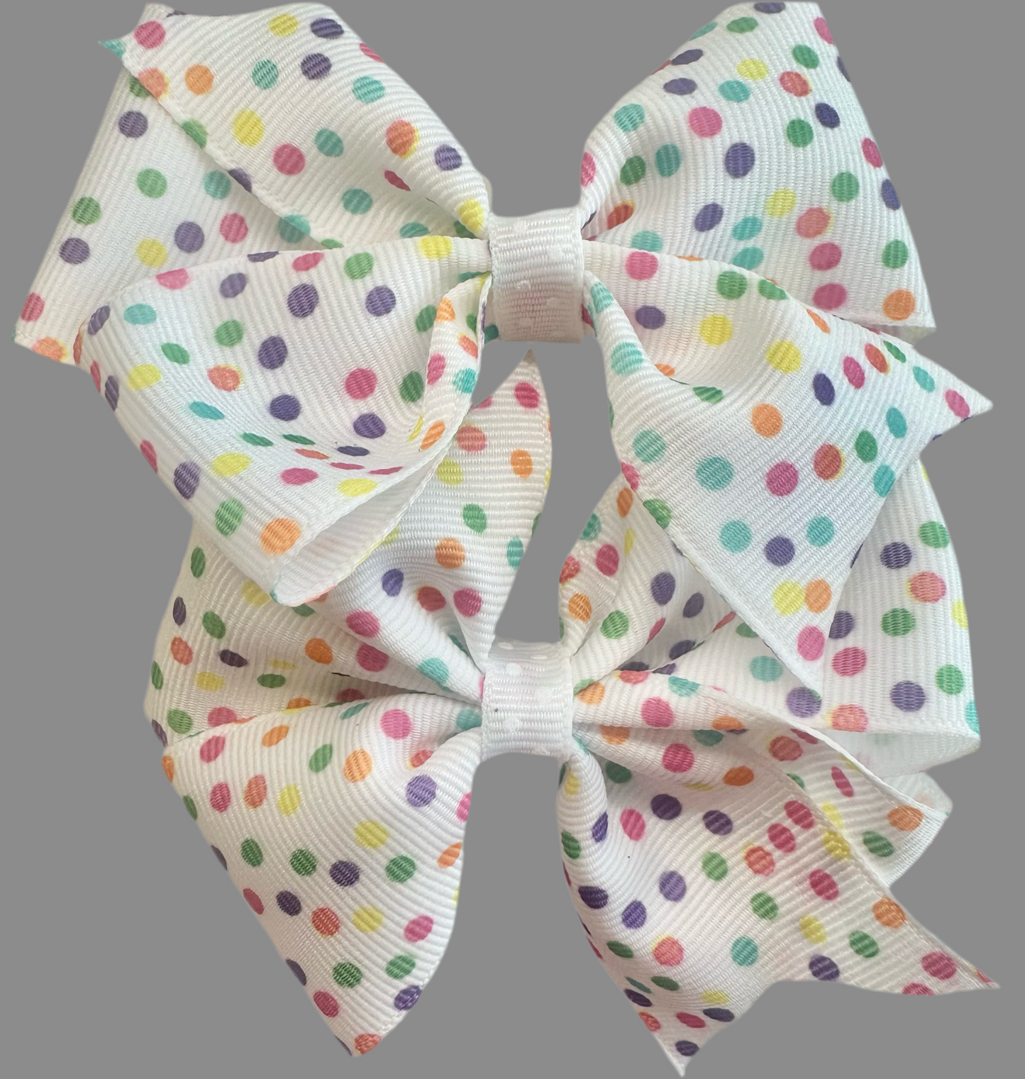 Set of 2 Polka Dot Hair Bows. Multiple colors available!