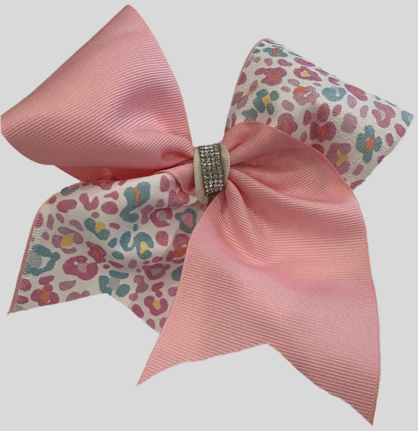 Pastel Pink Cheetah Bow