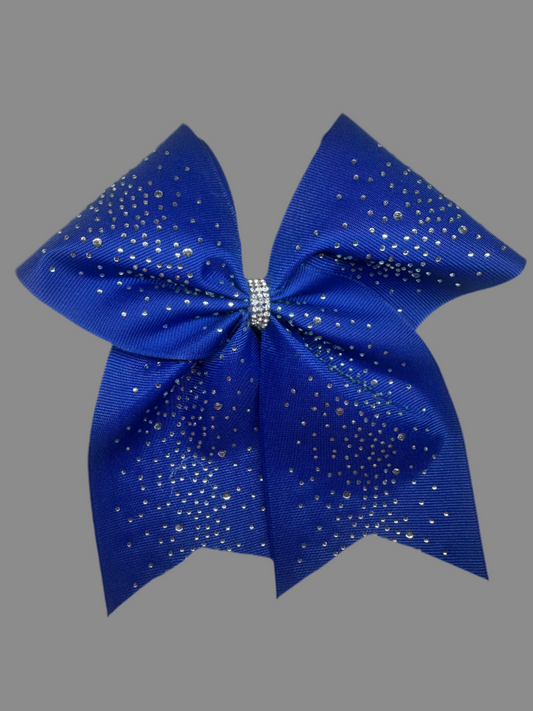 Narrow Scatter Rhinestone Cheer Bow