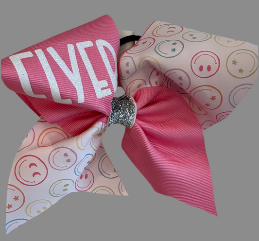 Pink Smiles Cheer Bow