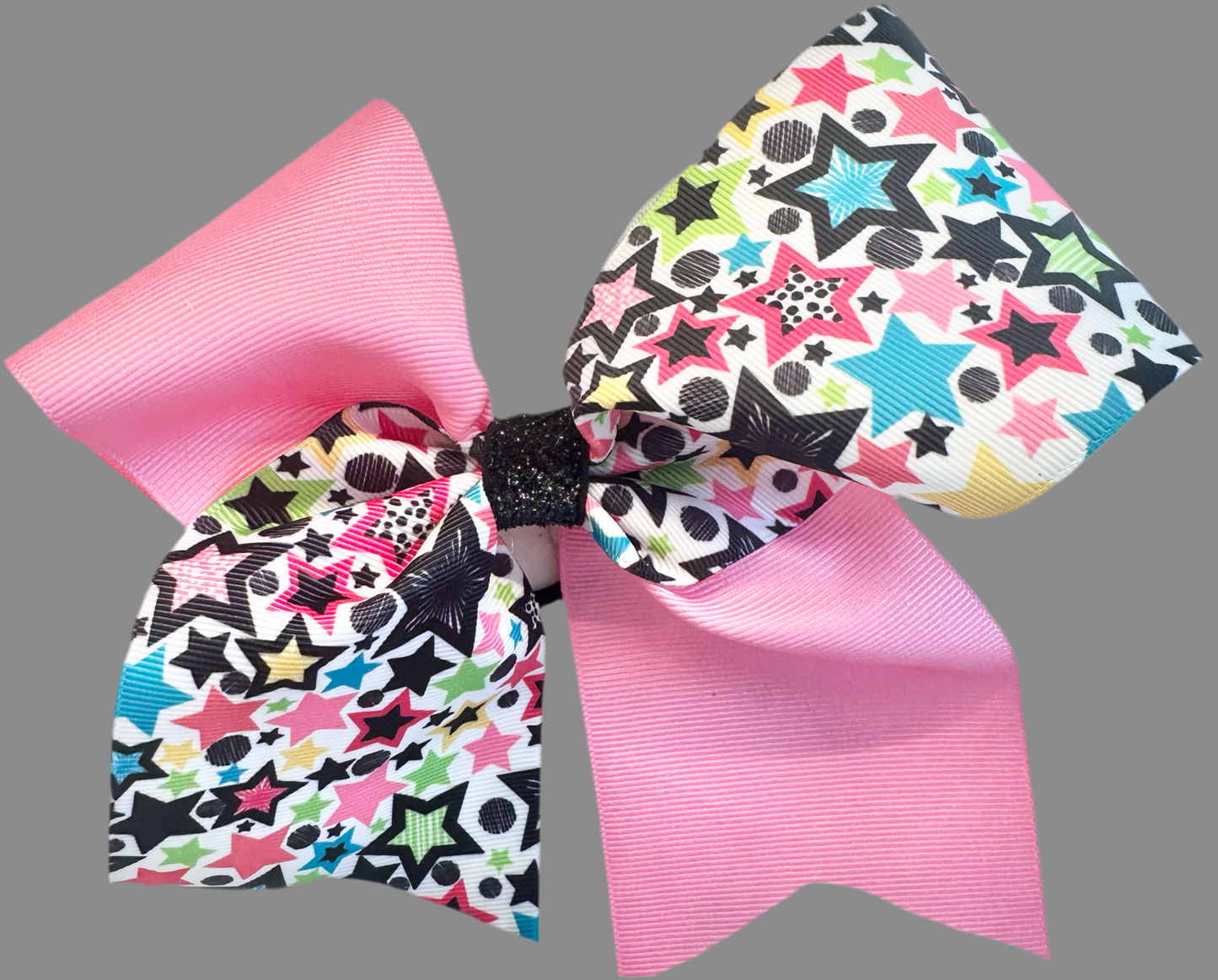 Confetti Stars Cheer Bow