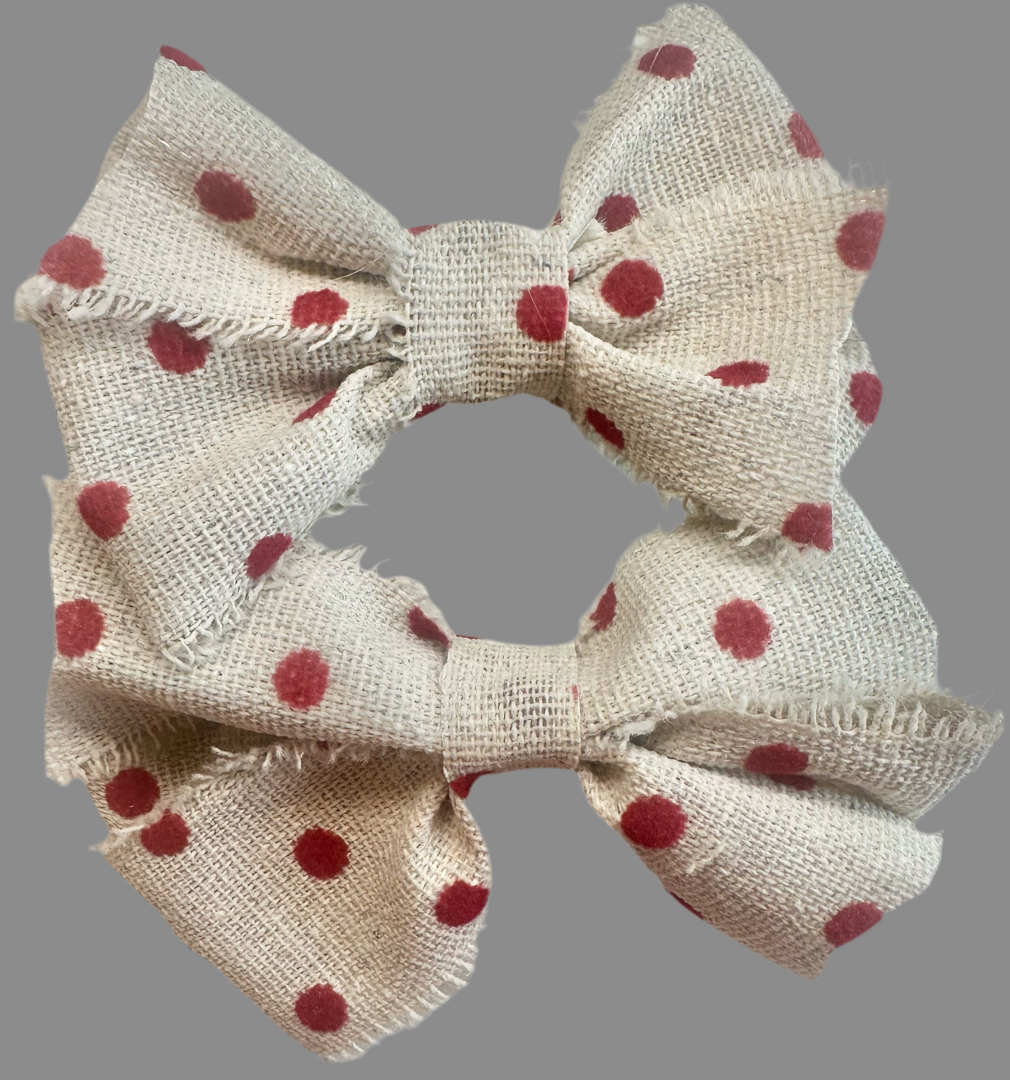Linen-Cotten Blend Hair Bows- Set of 2