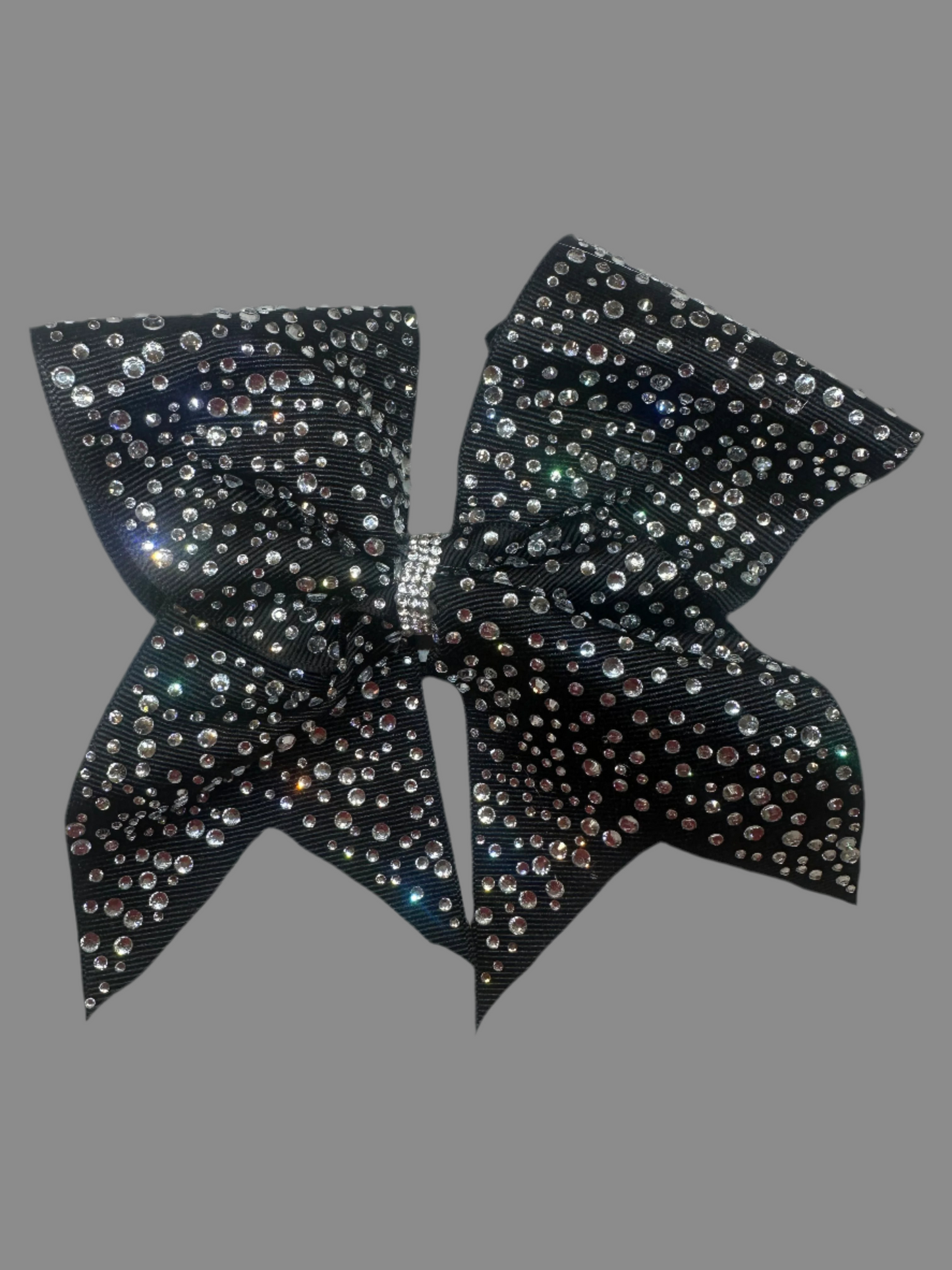 Fully Crusted Rhinestone Cheer Bow
