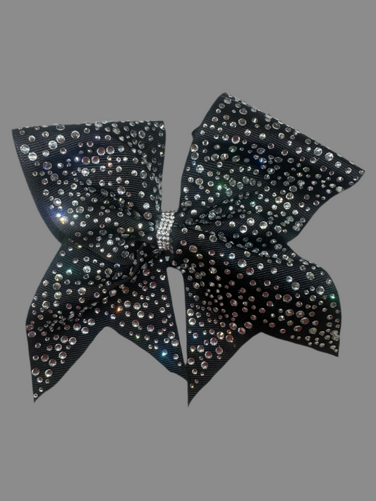 Fully Crusted Rhinestone Cheer Bow