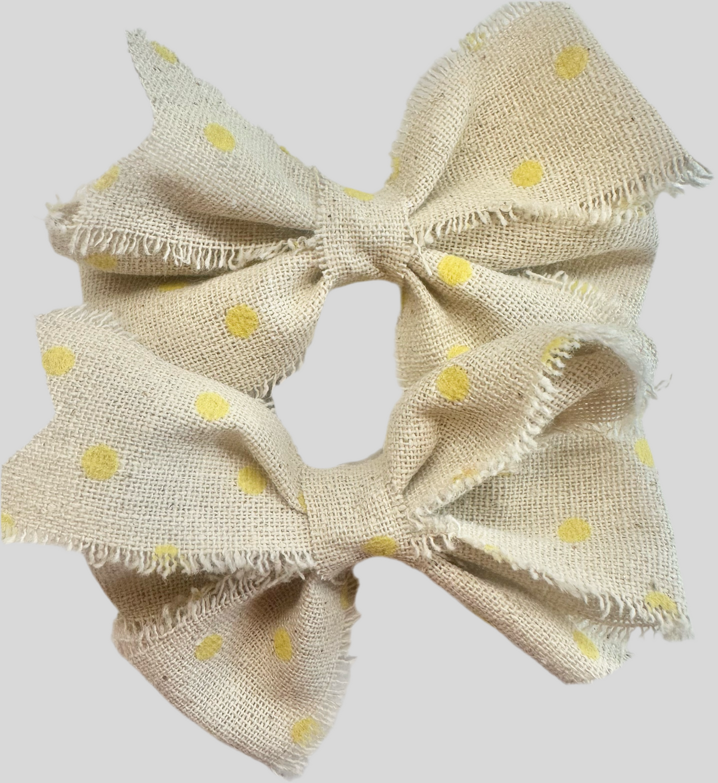 Linen-Cotten Blend Hair Bows- Set of 2