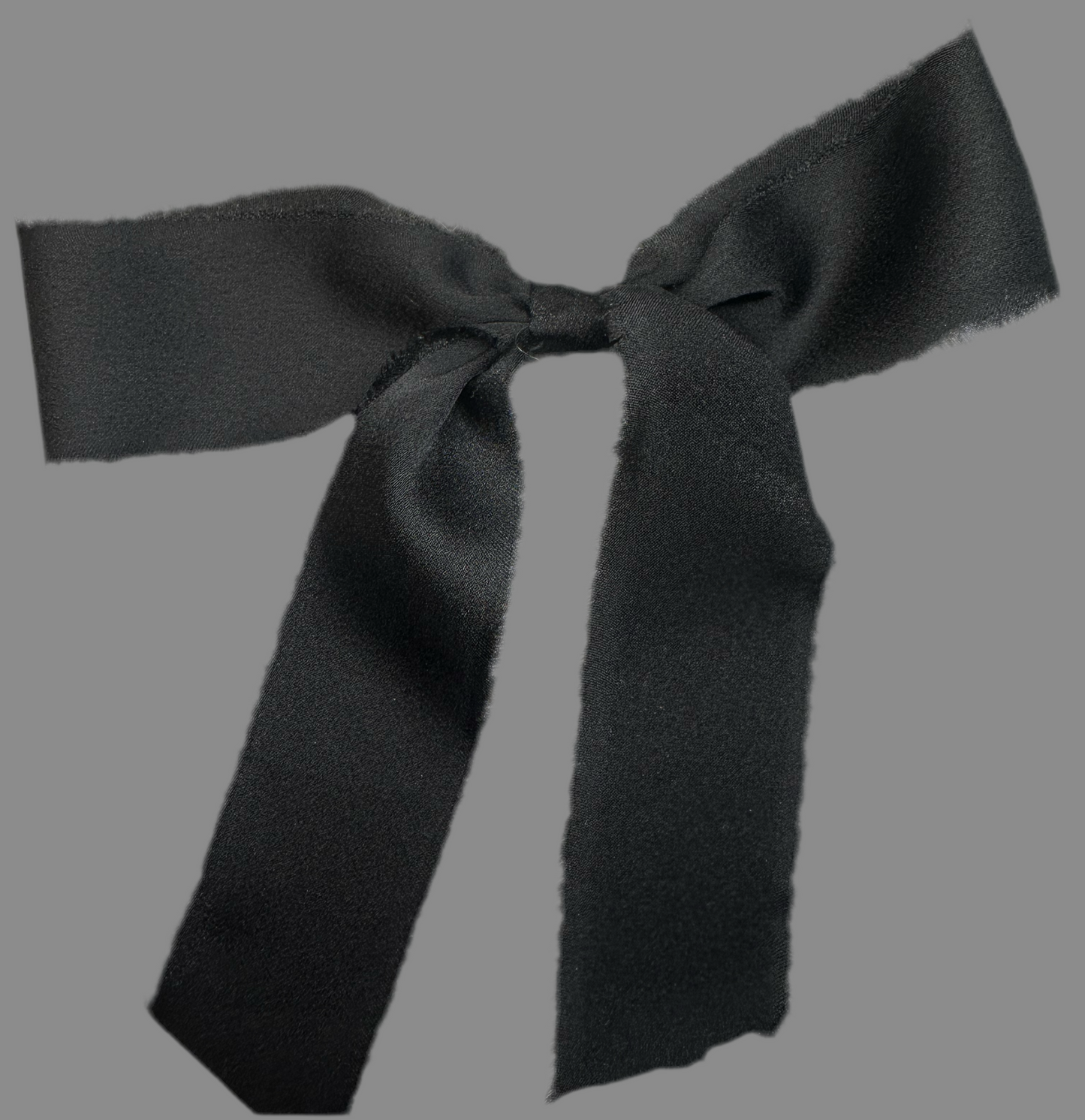 Raw Edge Silk Ribbon Hair Bow-Multiple colors available