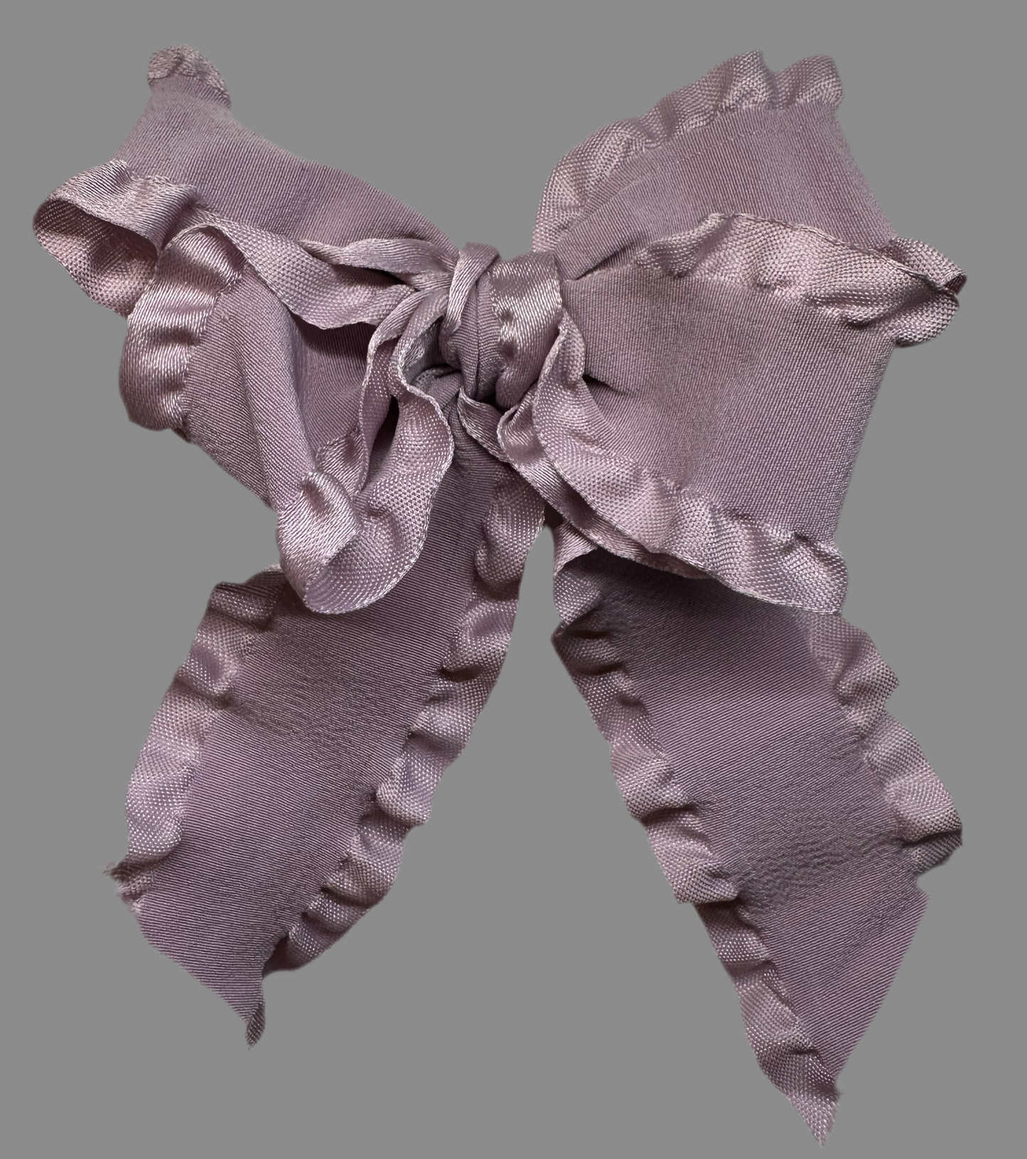 Double Ruffle Double Loop Hair Bow