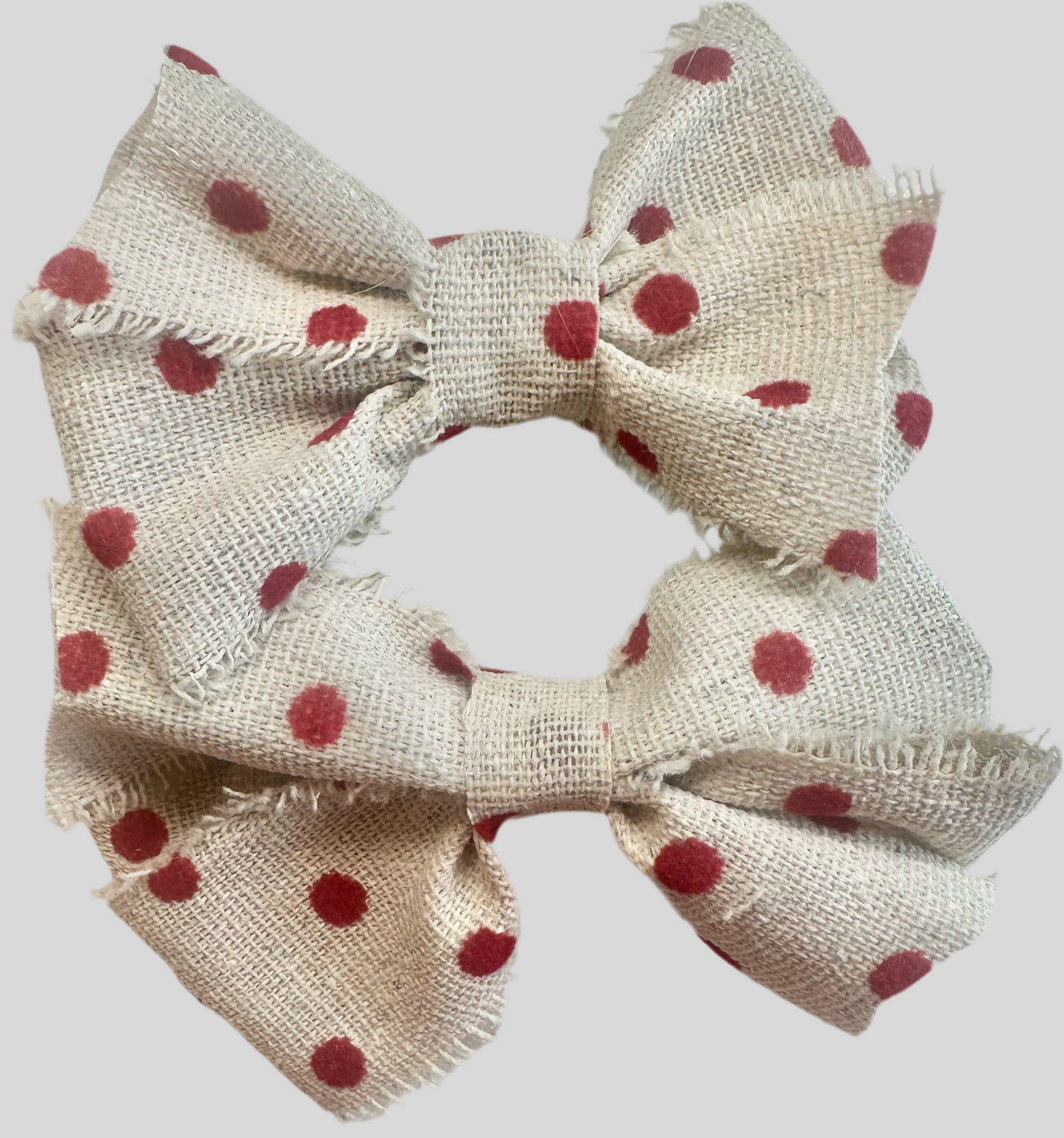Linen-Cotten Blend Hair Bows- Set of 2