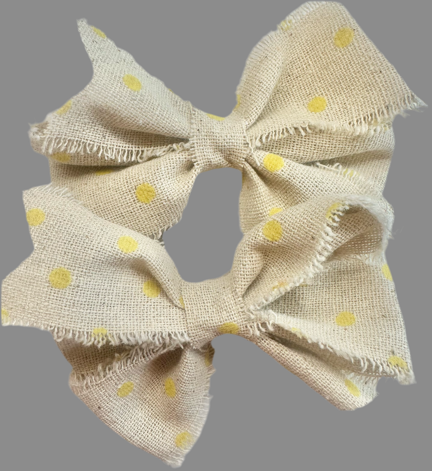 Linen-Cotten Blend Hair Bows- Set of 2