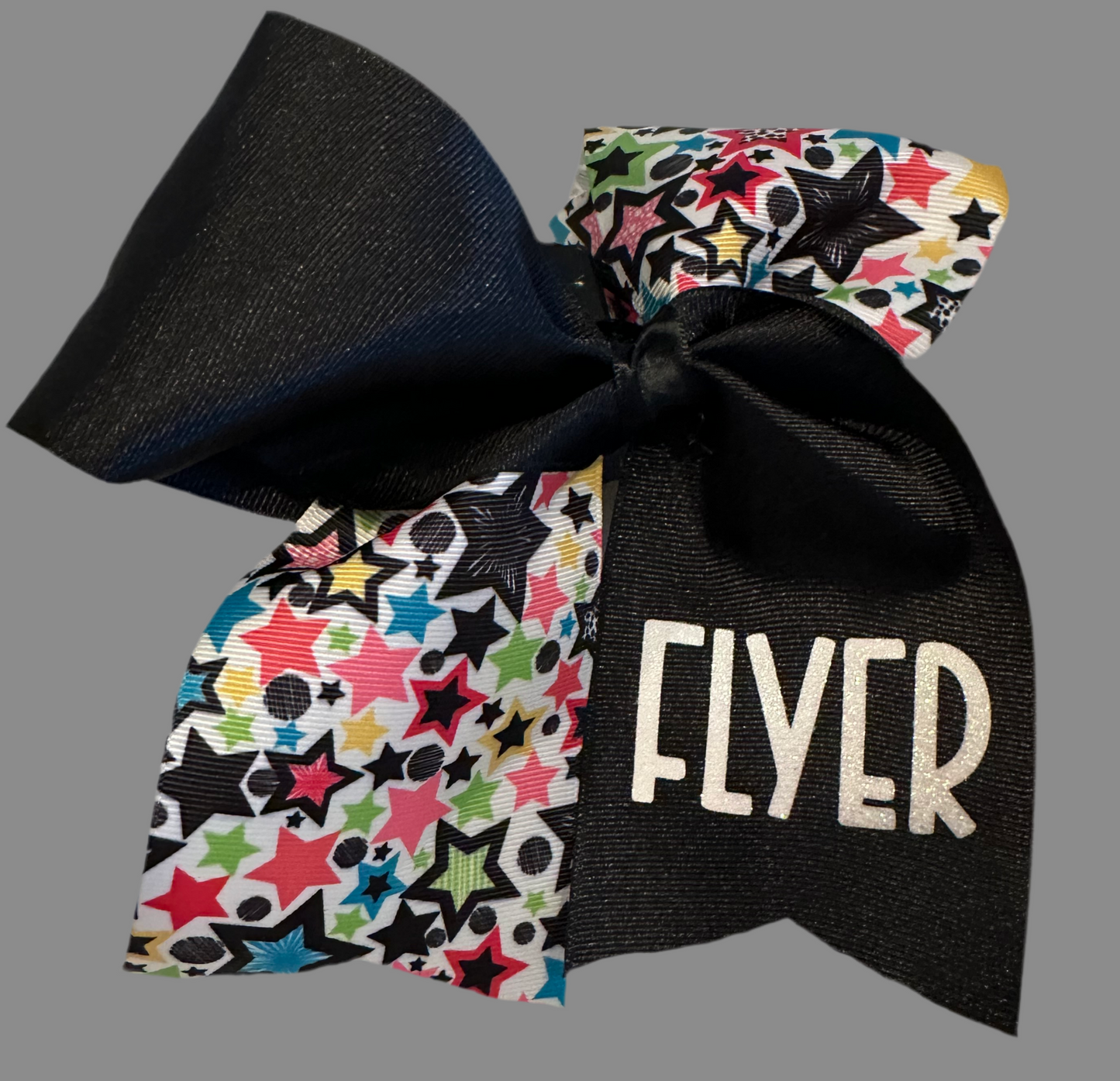 Confetti Stars Cheer Bow