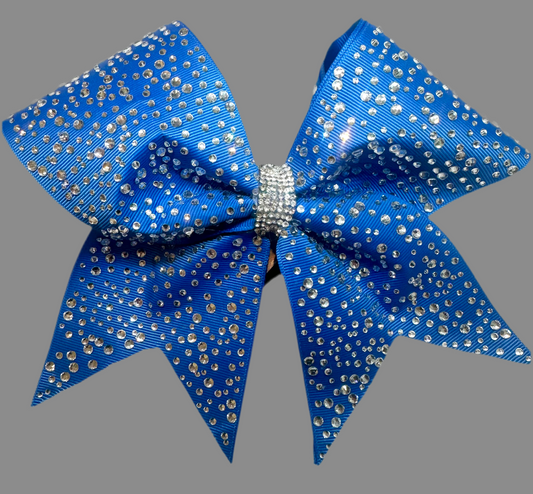 Fully Crusted Rhinestone Cheer Bow