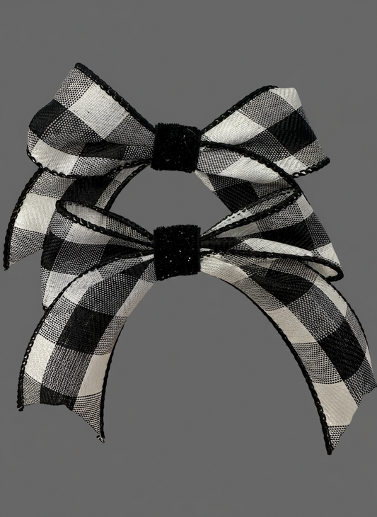 Set of 2 Plaid Bows