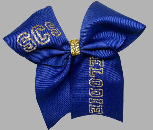 Navy and Gold Custom Hairbows- 3 Options Available!