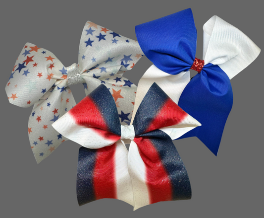 Patriotic Hair Bows- 3 DESIGN Options!